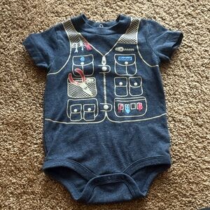 Carhartt Navy Fisherman Graphic Baby Onesie